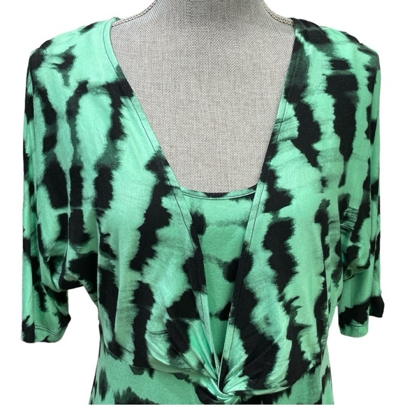 Belle Gray dress by Lisa Rinna, Green and Black tie dye design size M - Picture 6 of 12